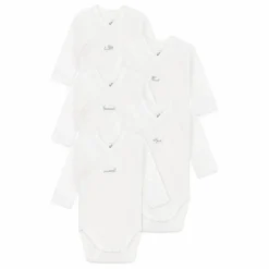 Petit Bateau Bodies, Combinaisons|Pyjamas Et Bodies|Lot 5 Bodies Naissance Jours de la Semaine Coton Bio |
