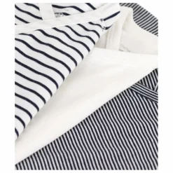 Petit Bateau Lot 3 Bodies Naissance Rayés | Bleu marine Online