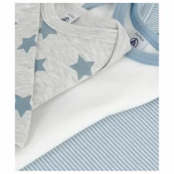 Petit Bateau Lot 3 Bodies Rayés | Bleu Discount