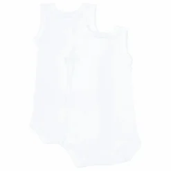 Petit Bateau Premières Tenues|Pyjamas Et Bodies|Lot 2 Bodies Sans Manche Coton Bio |