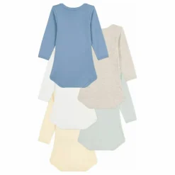 Petit Bateau Lot 5 Bodies Semainier Coton Bio |