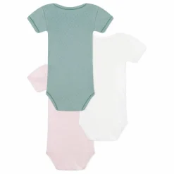 Petit Bateau Lot 3 Bodies Troutrou Coton Bio | Vieux Rose Outlet