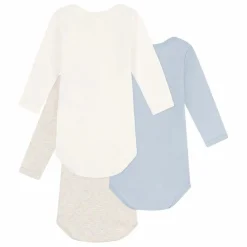 Petit Bateau Lot 3 Bodies Unis | Bleu Discount