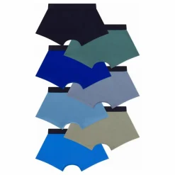 Enfant Petit Bateau Lot 7 Boxers Unis Coton Bio |