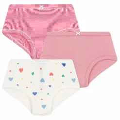 Enfant Petit Bateau Lot 3 Culottes Cœurs Coton Bio |
