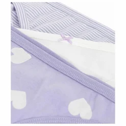 Online Petit Bateau Lot 3 Culottes Cœurs Coton Bio | Blanc