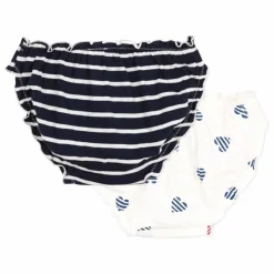 Sale Petit Bateau Lot 2 Culottes Froufrou Coton Bio | Ecru