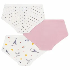 Outlet Petit Bateau Lot 3 Culottes Paris Coton Bio | Blanc
