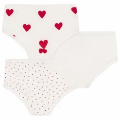Enfant Petit Bateau Nuit, Sous-Vêtements|Lot 3 Culottes Taille Haute Cœurs |