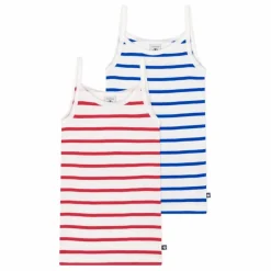 Petit Bateau Lot 2 Débardeurs Marinière Coton Bio | Blanc Online