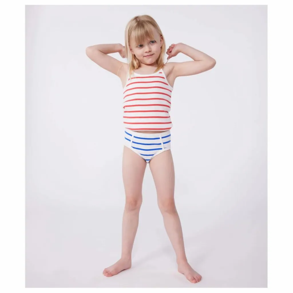 Petit Bateau Lot 2 Débardeurs Marinière Coton Bio | Blanc Online