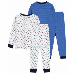 Petit Bateau Lot 2 Pyjamas Bords Contrastés | Bleu Outlet