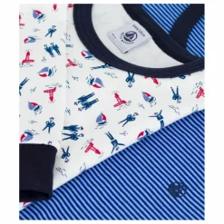 Petit Bateau Lot 2 Pyjamas Bords Contrastés | Bleu Outlet