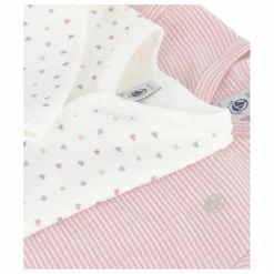 Petit Bateau Lot 2 Pyjamas Cœurs Coton Bio | Blanc Outlet