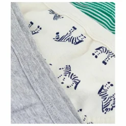 Petit Bateau Lot 3 Slips Zèbres | Gris chiné New