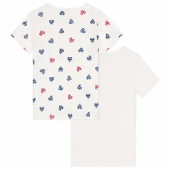 Enfant Petit Bateau Lot 2 T-Shirts Cœur Rayé Coton Bio |