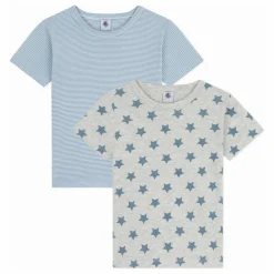Sale Petit Bateau Lot 2 T-shirts Etoiles | Bleu