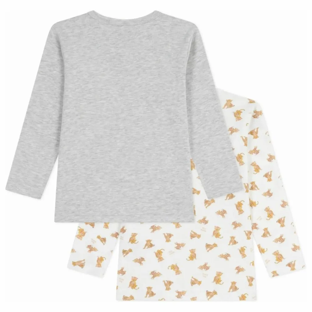 Petit Bateau Lot 2 T-shirts Guépards | Blanc Best