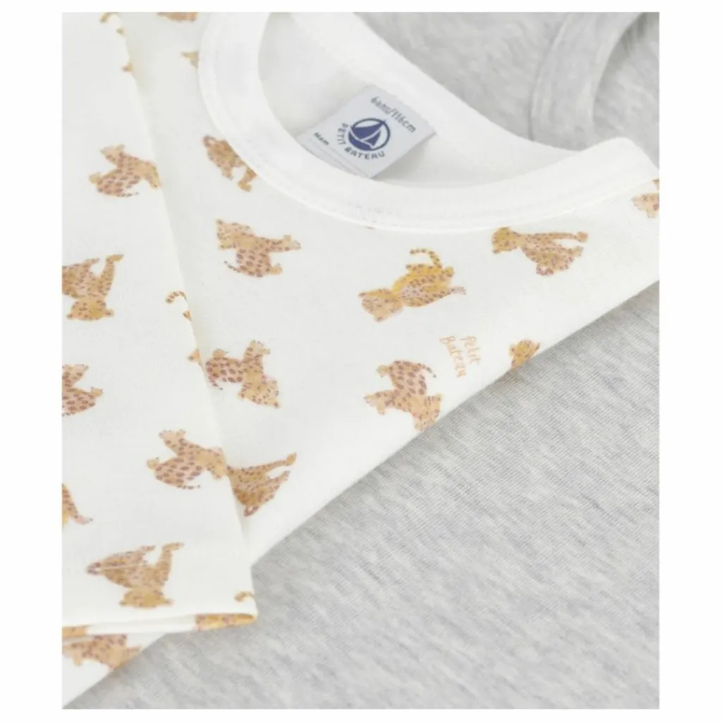 Petit Bateau Lot 2 T-shirts Guépards | Blanc Best
