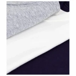 Petit Bateau Lot 3 T-shirts Manches Courtes Unis | Bleu marine