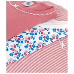 Petit Bateau Lot 3 T-Shirts Minibloom Coton Bio | Rose Outlet