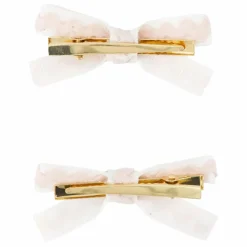 Sale Tartine et Chocolat Lot de 2 Barettes Hibiscus Paillettes | Ecru