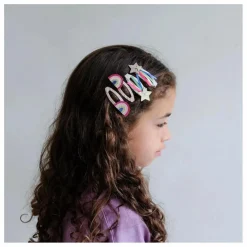 Clearance Mimi & Lula Lot de 4 Barrettes Disco Rainbow | Doré