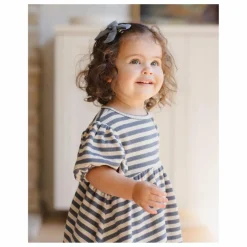 Quincy Mae Accessoires|Lot de 3 Barrettes Nœuds Gaze de Coton Bio | Lilas