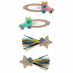 Discount Mimi & Lula Lot de 4 Barrettes Rollerskate | Doré