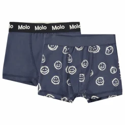 Molo Lot de 2 Caleçons Justin Moods Coton Bio | Bleu marine Discount