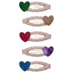 Online Mimi & Lula Lot de 5 Mini Barrettes Jazzy Heart | Rose