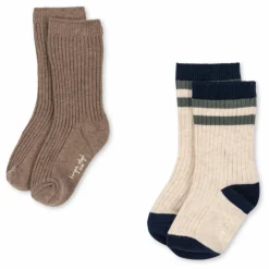 Enfant Konges Sløjd Nuit, Sous-Vêtements|Pyjamas, Sous-Vêtements|Lot de 2 Paires de Chaussettes Rayées |