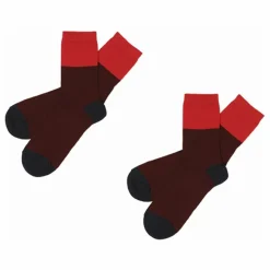 Femme FUB Lot de 2 Paires de Chaussettes Color Block Laine - Collection Femme |