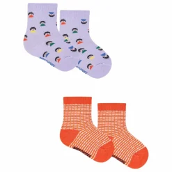 Discount Bobo Choses Lot de 2 Paires de Chaussettes Coton Bio | Orange