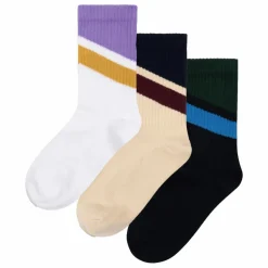 Discount Repose AMS Lot de 3 Paires de Chaussettes Rayées | Noir