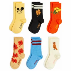 Hot Mini Rodini Lot de 6 Paires de Chaussettes Clover Coton Bio | Ecru