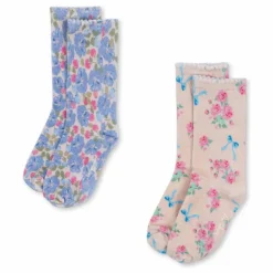Online Konges Sløjd Lot de 2 Paires de Chaussettes Fleuries | Rose