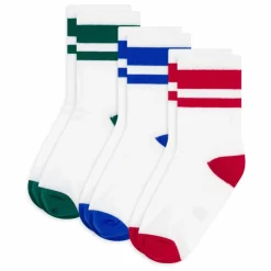 Hot Petit Bateau Lot de 3 Paires de Chaussettes Colorblock | Blanc