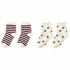 Best Rylee + Cru Lot de 2 Paires de Chaussettes Jacquard | Ecru
