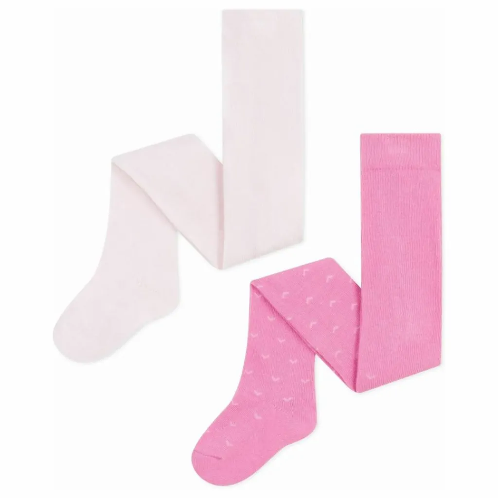 Hot Petit Bateau Lot de 2 Paires de Chaussettes Hautes | Rose
