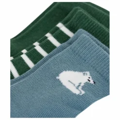 Petit Bateau Lot de 3 Paires de Chaussettes Ours | Vert sapin