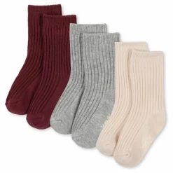 Enfant Konges Sløjd Lot de 3 Paires de Chaussettes Côtelées |