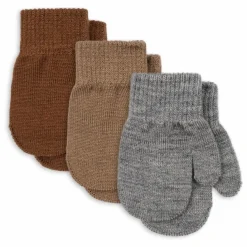 Konges Sløjd Lot de 3 Paires de Moufles Filla Laine | Marron Online