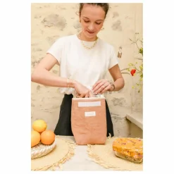 Clearance Adorna Lunch bag isotherme en lin | Terracotta