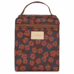 Best Nobodinoz Lunch bag isotherme Hyde Park Maroon Poppies | Brique