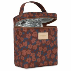 Best Nobodinoz Lunch bag isotherme Hyde Park Maroon Poppies | Brique