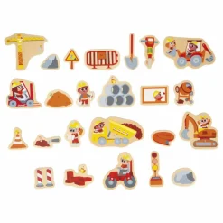 Janod Magnets - Engins de chantier - 24 pièces