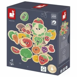 Janod Magnets - Fruits & Légumes - 24 pièces Multicolore Discount