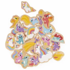 Janod Magnets - Licornes et Dragons - 24 pièces Multicolore Hot