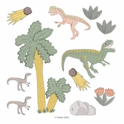 Ferflex Jeux Éducatifs|Magnets Dinosaures - Set de 43